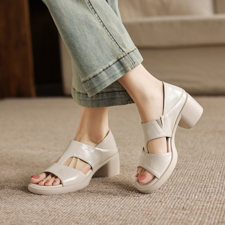 Other Slippers for Women Mid Heel Chunky Heel Microfiber Summer 2026