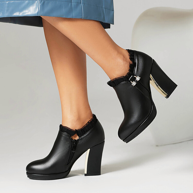 High Top Shoes with Rhinestones and Platform Heel - Style k.html - Image 4
