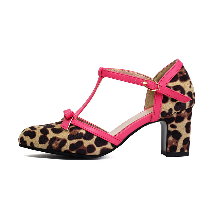Women's High Heel Sandals with Buckle Strap and Round Toe - Image 5