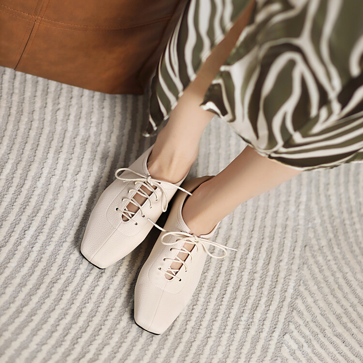 Women's Low Heel Square Toe Mule Sandals with Cross Straps
